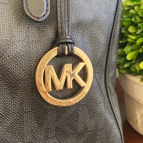 MICHAEL Michael Kors 🖤BLACK🖤 JET SET MEDIUM SIGNATURE WORK TOTE BAG 🌟EUC🌟 - Picture 12 of 17
